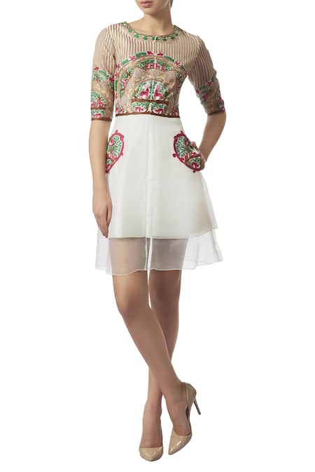 Limerick By Abirr N' Nanki Embroidered Dress 