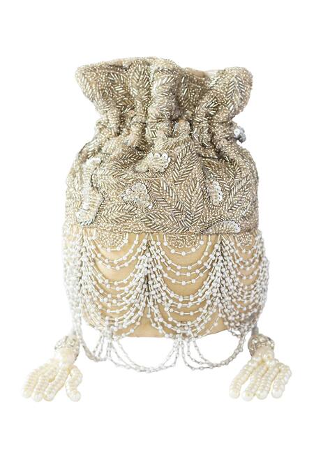 Adora By Ankita Scallop Fringed Sling Potli Bag 