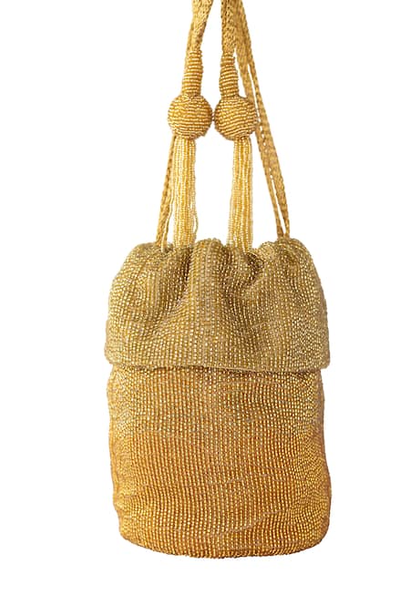 Adora By Ankita Bead Embellished Bucket potli Bag 