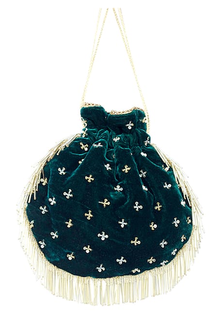 Adora By Ankita Floral Hand Embroidered Potli Bag 