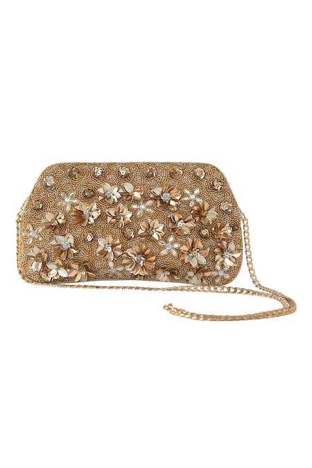 Adora By Ankita Floral Hand Embroidered Clutch 
