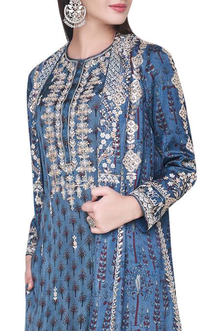 Anita Dongre_Embroidered Forest Inspired Kurta Set_Online_at_Aza_Fashions