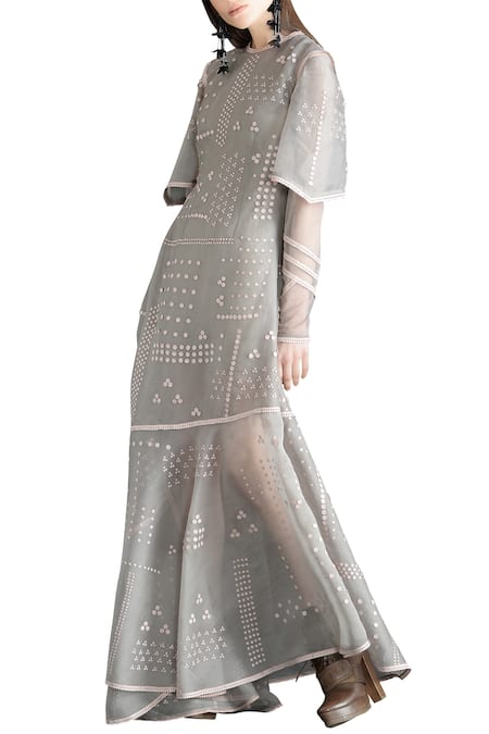 Sahil Kochhar Embroidered Floral Dress 