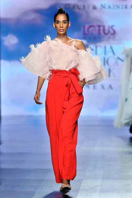 Gauri & Nainika Paper Bag Waist Pants  