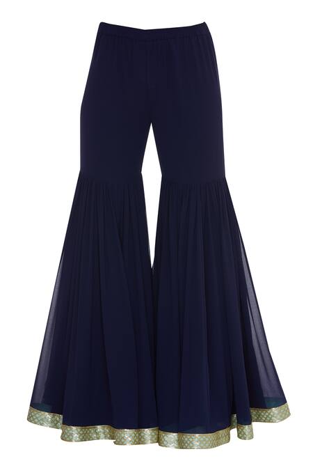 Shop_Avnni Kapur_Blue Embroidered Kurta With Sharara And Dupatta_Online_at_Aza_Fashions