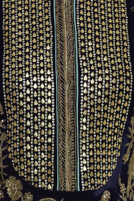 Avnni Kapur_Blue Embroidered Kurta With Sharara And Dupatta_at_Aza_Fashions