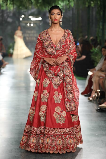 Rahul Mishra Hand Embroidered Lehenga