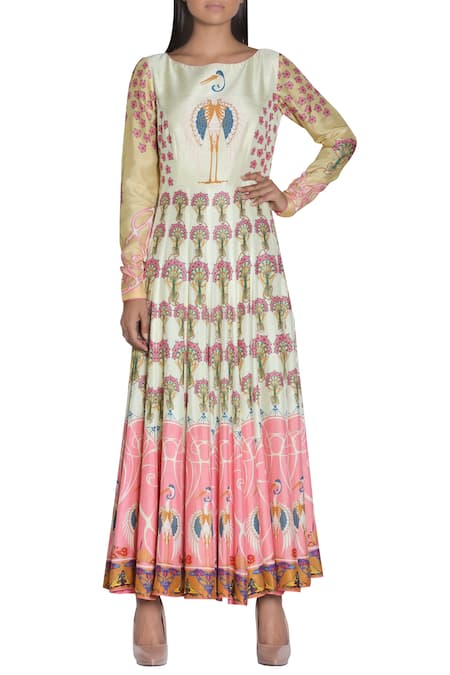 Nautanky Printed long anarkali kurta 