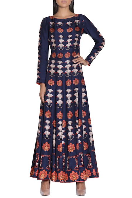 Nautanky Printed anarkali kurta with long sleeves 