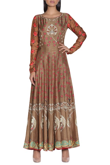 Nautanky Printed anarkali kurta 