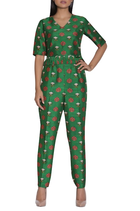 Nautanky print on print pant set 