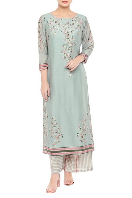 Soup by Sougat Paul Chanderi Printed Kurta & Palazzo Set 