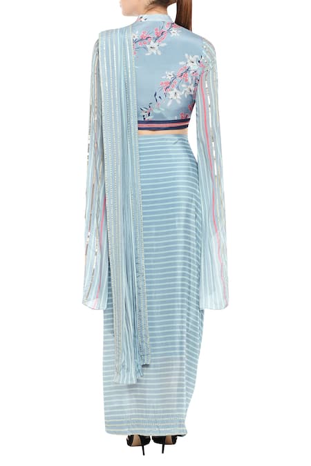 Soup By Sougat Paul Pre-Pleated Skirt Saree With Blouse 