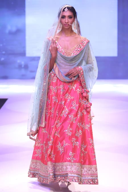 Joy Mitra Embroidered Bridal Lehenga Set 