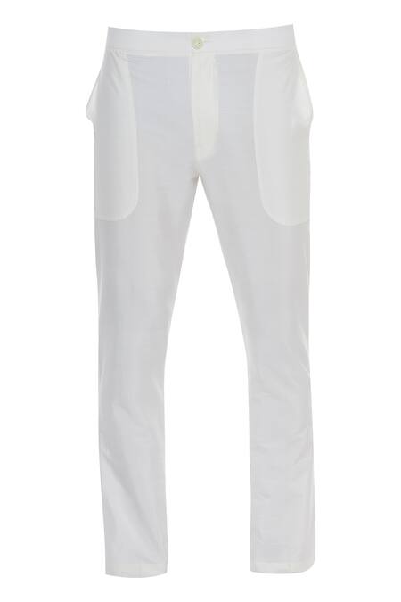 Buy_Kunal Anil Tanna_White Chanderi Embroidery Sequin Thread Kurta Set  _Online_at_Aza_Fashions