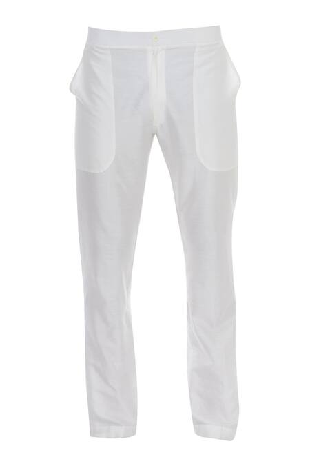 Buy_Kunal Anil Tanna_Green Spun Silk Embroidery Buti Bundi And Kurta Set  _Online_at_Aza_Fashions