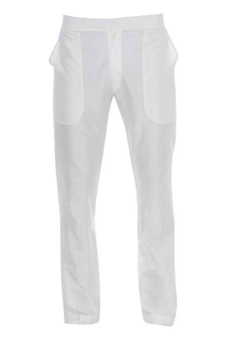 Buy_Kunal Anil Tanna_Blue Spun Silk Zari Embroidery Open Bundi And Kurta Set  _Online_at_Aza_Fashions