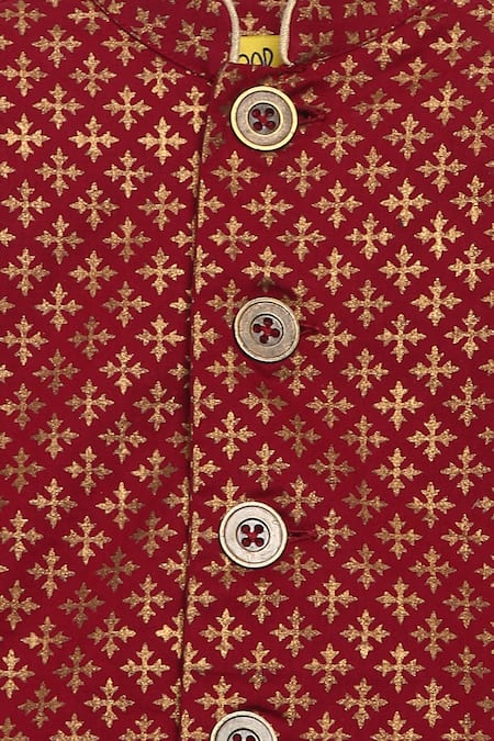 Tiber Taber_Cream Printed Full Sleeves Kurta With Dhoti Pants _at_Aza_Fashions