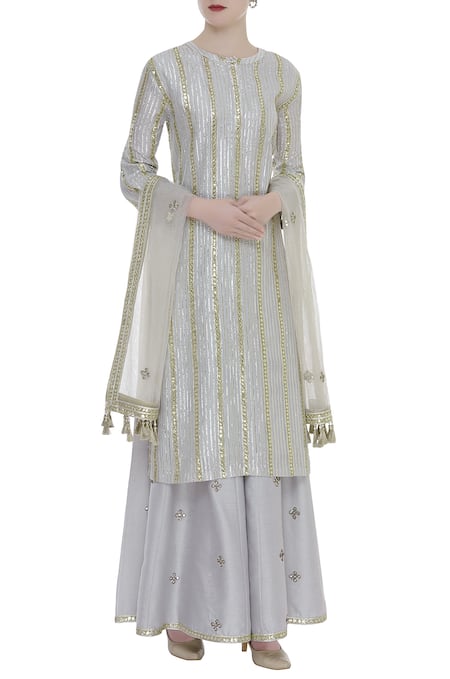 Rajat K Tangri Embroidered Kurta Palazzo Set  