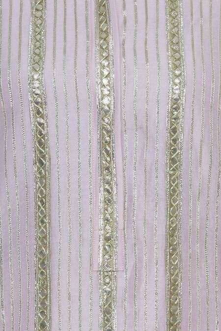 Rajat K Tangri_Pink Hand Embroidered Kurta Palazzo Set  _at_Aza_Fashions