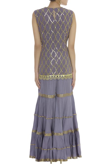 Ayesha Aejaz  Embroidered Kurta Sharara Set  