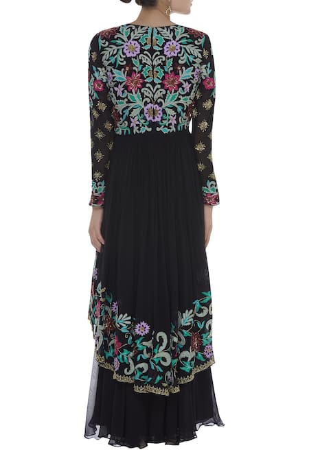 Ayesha Aejaz Embroidered peplum kurta with palazzo pants 