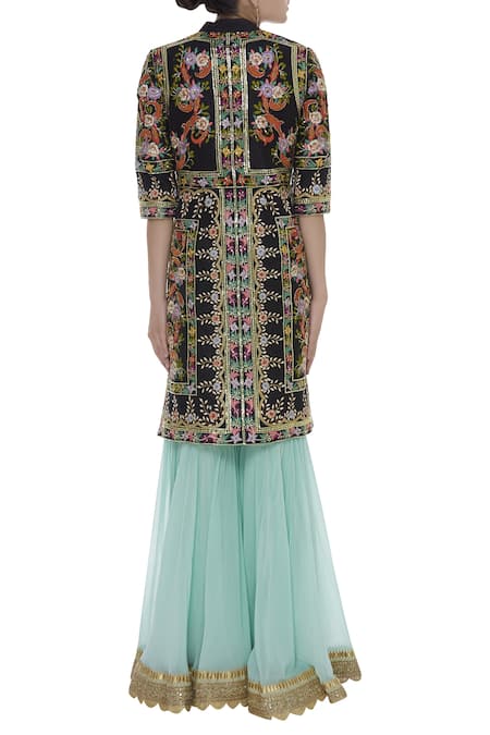 Ayesha Aejaz Thread embroidered kurta sharara set 