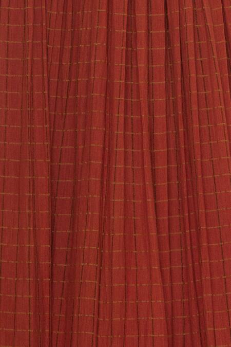 Label Anushree_Red Printed Maxi Dress  _at_Aza_Fashions