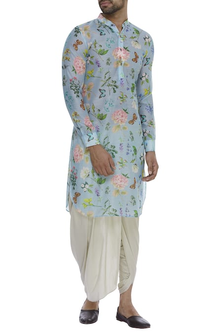 Pranay Baidya Printed full sleeves kurta 