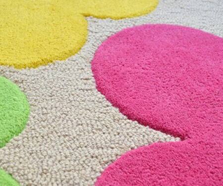 Buy_Littlelooms_Cream Hand Tufted Blend Of 50% New Zealand Handcrafted Multi Hued Floral Rug_Online_at_Aza_Fashions