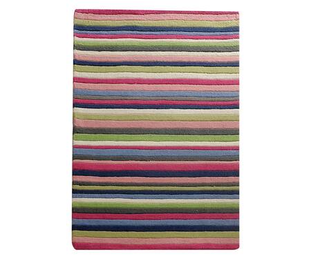 Littlelooms_Multi Color Hand Tufted Blend Of 50% New Zealand Wool Handcrafted Striped Rug_Online_at_Aza_Fashions