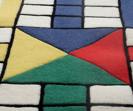 Littlelooms_Multi Color Artifical Wool Handcrafted Ludo Rug_Online_at_Aza_Fashions