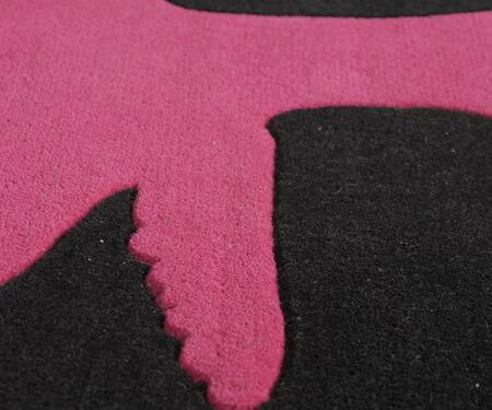 Littlelooms_Black Hand Tufted Blend Of 50% New Zealand Wool And50% Handcrafted Ballerina Rug_Online_at_Aza_Fashions