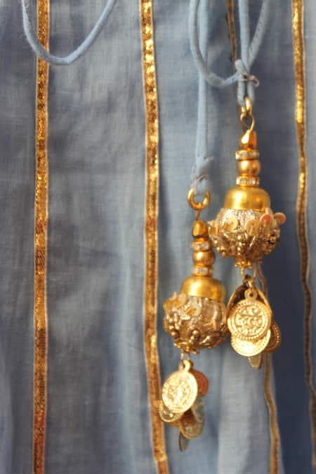 Shop_Pwn_Blue Gota Patti Embroidered Kurta Sharara Set_Online_at_Aza_Fashions