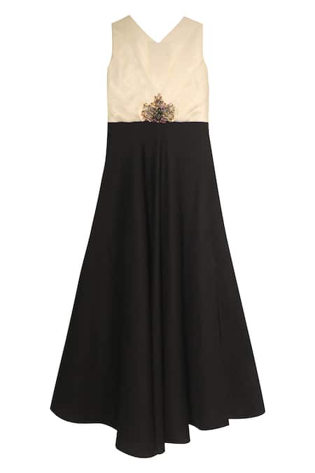 PWN Black Hand Embroidered Gown 