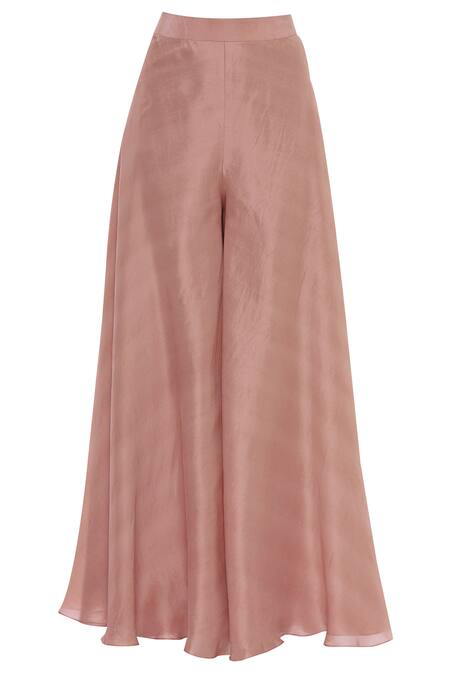 Shop Shruti Ranka Pink Embellished Smocked Blouse With Palazzo And Jacket Online at Aza Fashions Shop_Shruti Ranka_Pink Embellished Smocked Blouse With Palazzo And Jacket_Online_at_Aza_Fashions