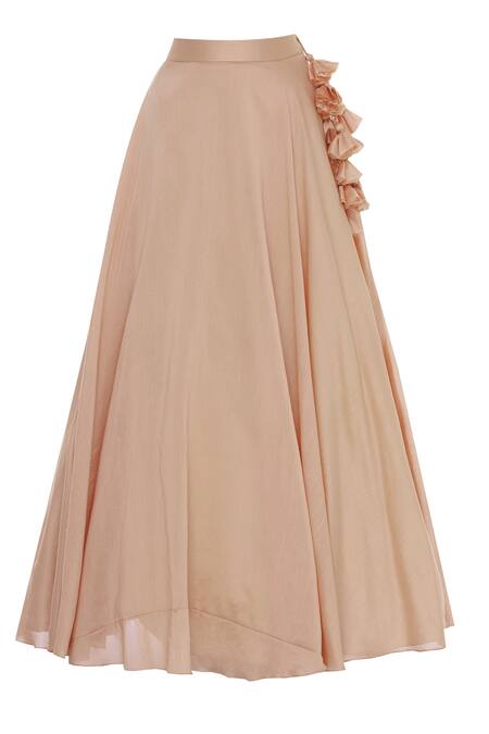 Shop_Shruti Ranka_Peach Cutdana Hand Embroidered Lehenga Set_Online_at_Aza_Fashions