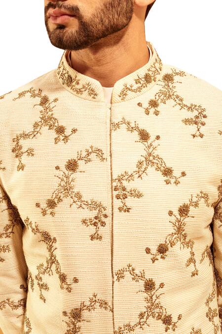 Amaare Green Organza Embroidery Floral Hand Bundi With Kurta And Pants Online at Aza Fashions Amaare_Green Organza Embroidery Floral Hand Bundi With Kurta And Pants _Online_at_Aza_Fashions