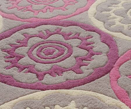 Buy_Littlelooms_Purple Hand Tufted Blend Of 50% New Zealand Wool And50% Circular Design Work Rug_Online_at_Aza_Fashions