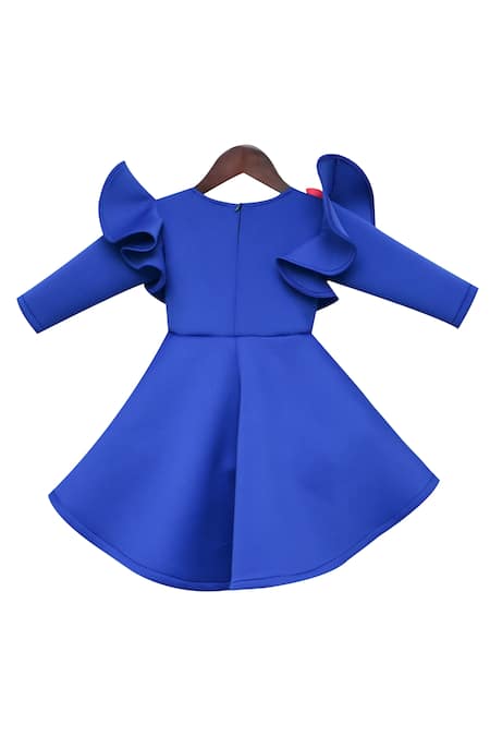 Fayon Kids Flared Dress With 3D Flowers  