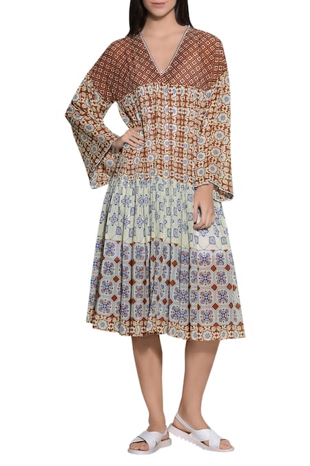 Umbar Printed Midi Dress 