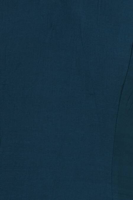 Matsya Blue Kundan Mirror Embrodiered Sharara Kurta Set at Aza Fashions Matsya_Blue Kundan Mirror Embrodiered Sharara Kurta Set_at_Aza_Fashions