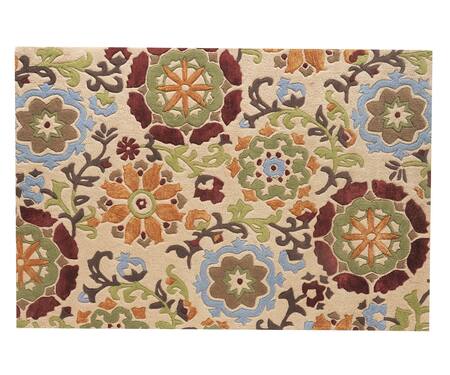 Littlelooms Multi Color Hand Tufted Blend Of 50% New Zealand Wool And50% Classic Floral Rug Online at Aza Fashions Littlelooms_Multi Color Hand Tufted Blend Of 50% New Zealand Wool And50% Classic Floral Rug_Online_at_Aza_Fashions