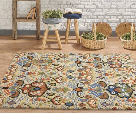 Littlelooms Multi Color Hand Tufted Blend Of 50% New Zealand Wool And50% Classic Hued Rug
