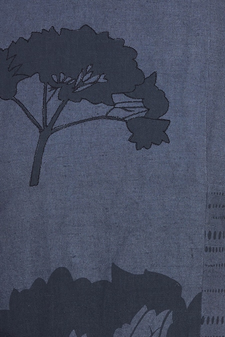 Shop Shagun Manchanda Grey Hand Painted And Embroidered Blouse Online at Aza Fashions Shop_Shagun Manchanda_Grey Hand Painted And Embroidered Blouse _Online_at_Aza_Fashions