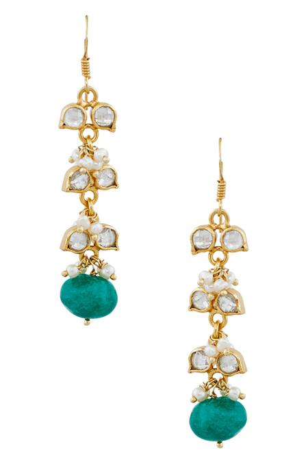 Anita Dongre Gold Plated Indian Architecture Inspired Quartz Earrings