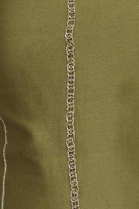 Ohaila Khan_Green Chanderi Embroidery Square Kurta With Sharara_at_Aza_Fashions