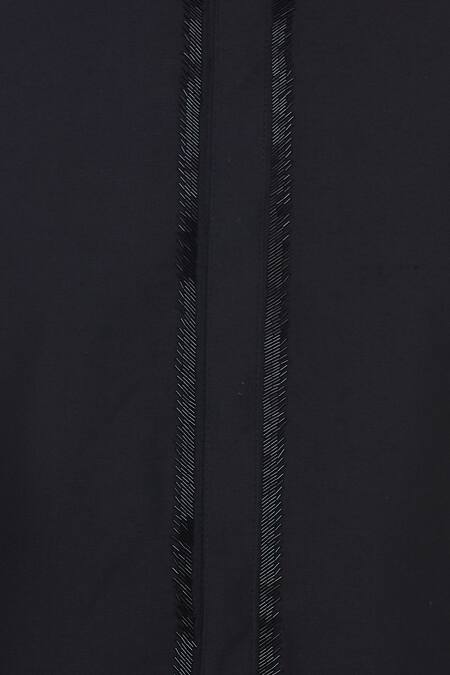 Manish Malhotra_Black Cutdana Embellished Classic Kurta Set_at_Aza_Fashions