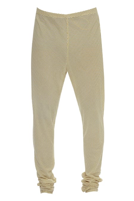 Shop_DivA'NI_Gold Chanderi Embroidery Zardozi Kurta With Churidar _Online_at_Aza_Fashions