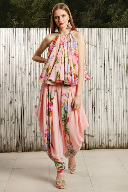 Nikasha Floral Printed Dhoti Pant Set 